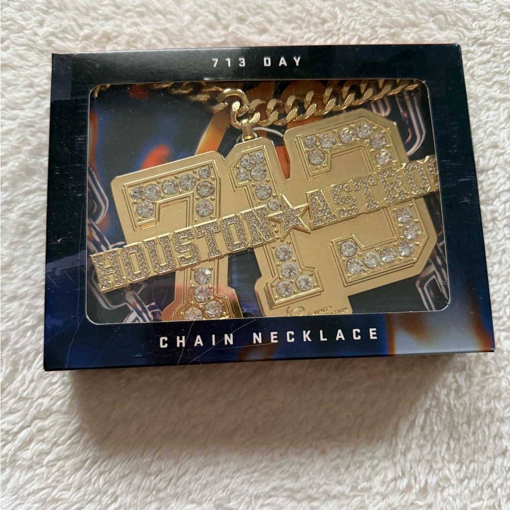Houston Astros 713 Jewelry Necklace Chain Necklace 7/14/2024 New In Box